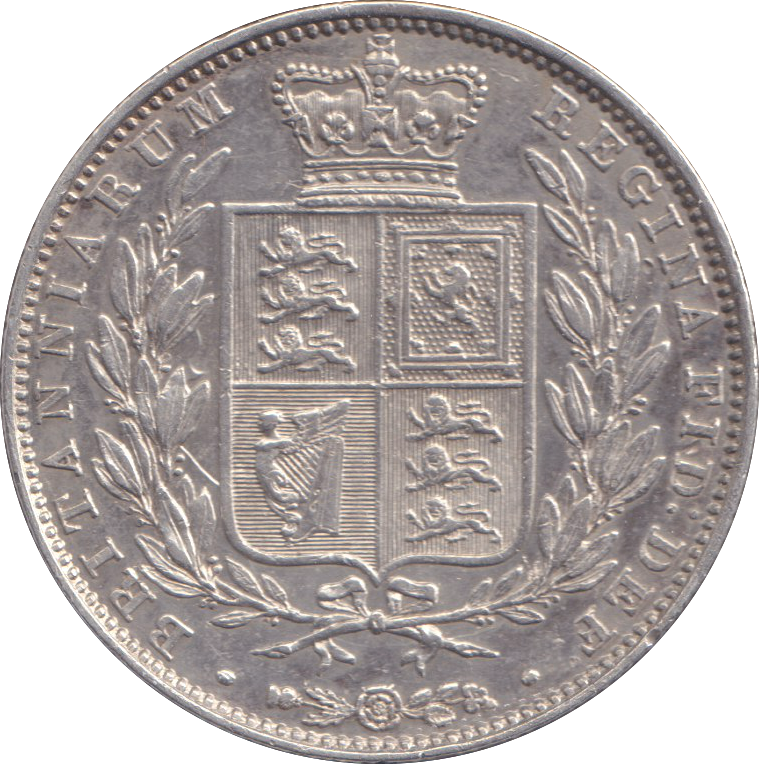 1844 HALFCROWN ( EF )