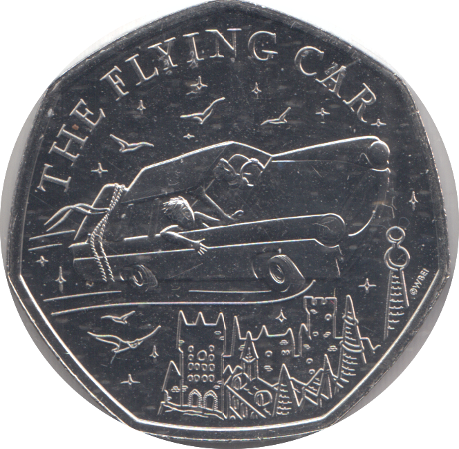 2025 FIFTY PENCE THE FLYING CAR BU