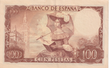 1965 SPAIN 100 PESTAS BANKNOTE REF-1700