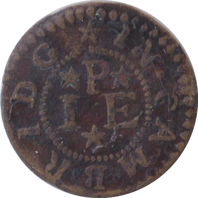 1667 CAMBRIDGE FARTHING TOKEN JAMES POTTER