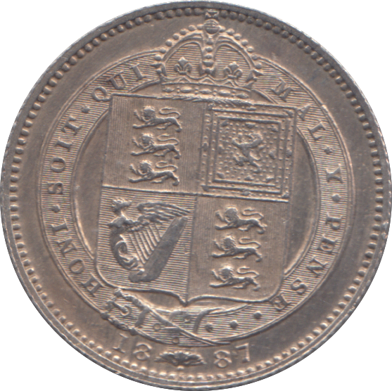 1887 SHILLING ( GVF )