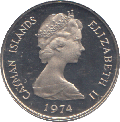 1974 5 CENTS CAYMAN ISLANDS