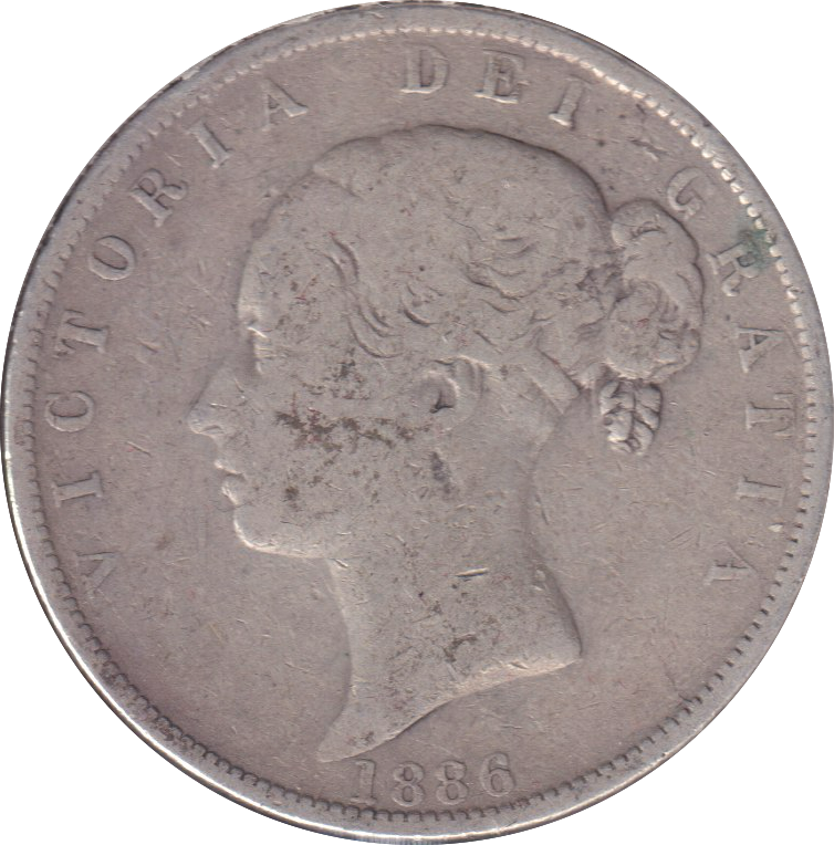 1886 HALFCROWN ( FINE )