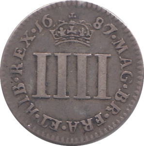 1687 MAUNDY FOURPENCE ( GF )