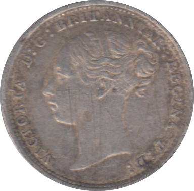 1885 THREEPENCE ( GVF )