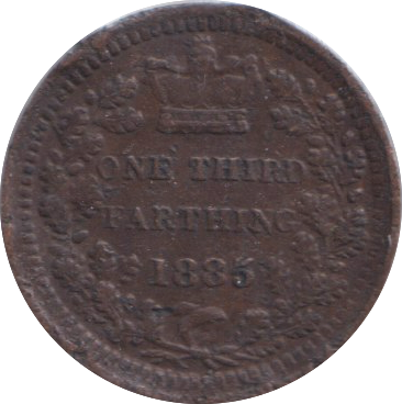 1885 ONE THIRD FARTHING ( VF )