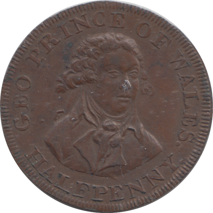 1794 PRINCE OF WALES HALFPENNY TOKEN