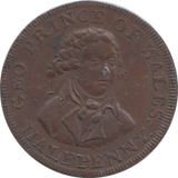 1794 PRINCE OF WALES HALFPENNY TOKEN