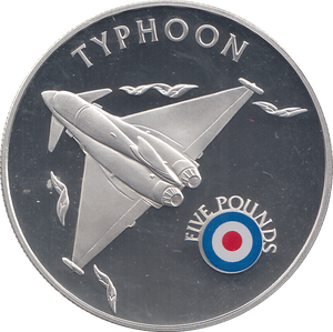 2008 SILVER PROOF £5 TYPHOON