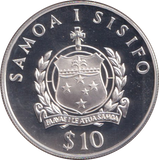 1994 SILVER PROOF TEN DOLLARS SAMOA