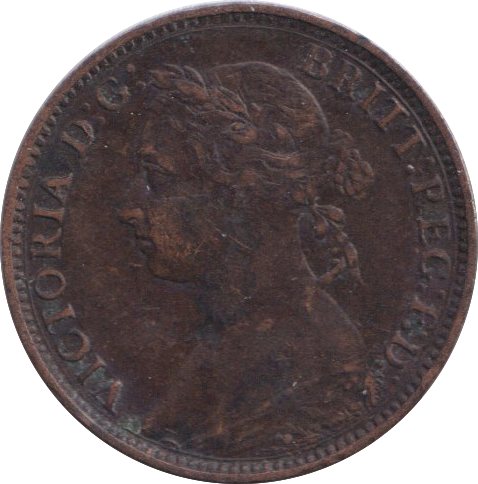 1886 FARTHING ( VF )