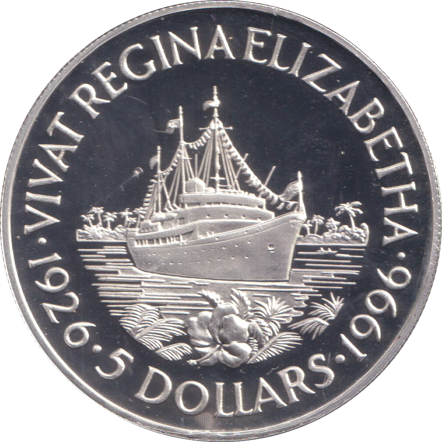 1996 SILVER PROOF FIVE DOLLARS SOLOMON ISLANDS