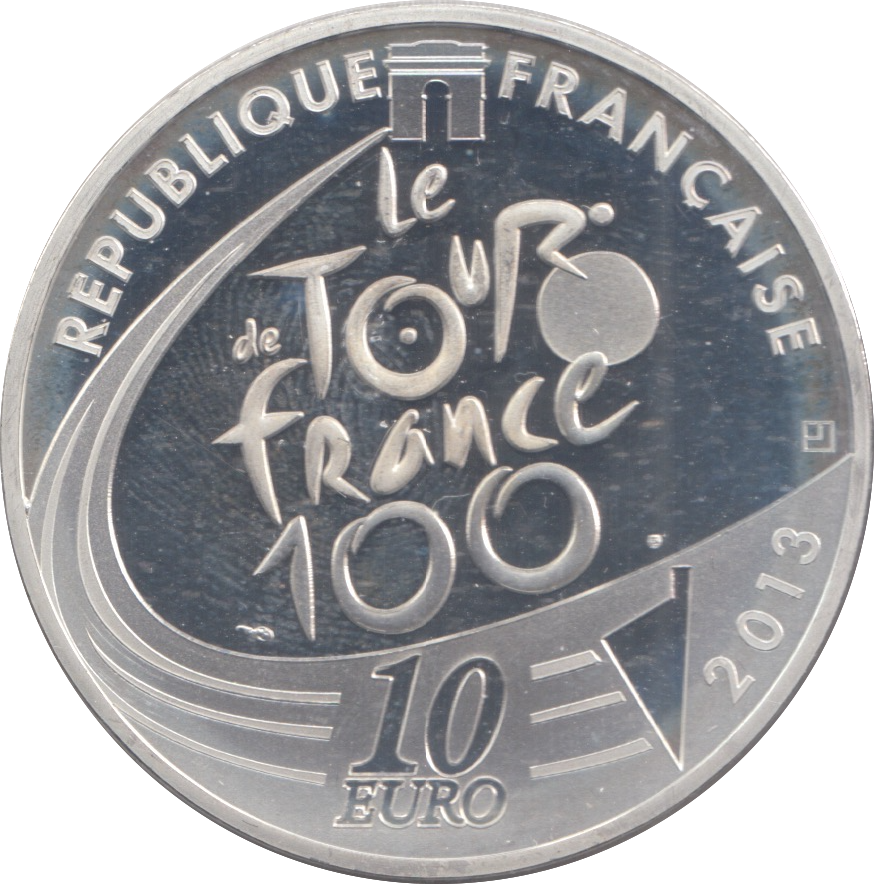 2013 FRANCE SILVER PROOF 10 EURO LE TOUR DE FRANCE