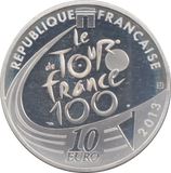 2013 FRANCE SILVER PROOF 10 EURO LE TOUR DE FRANCE