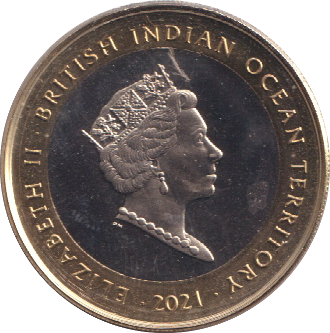 2021 TWO POUND WHITE HORSE OF HANOVER BRITISH INDIAN OCEDAN TERRITORY