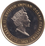 2021 TWO POUND WHITE HORSE OF HANOVER BRITISH INDIAN OCEDAN TERRITORY