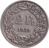 1939 2 FRANC SWITZERLAND