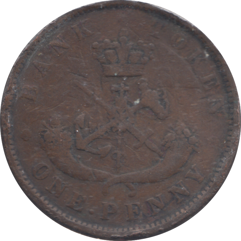 1852 CANADA PENNY BANK TOKEN