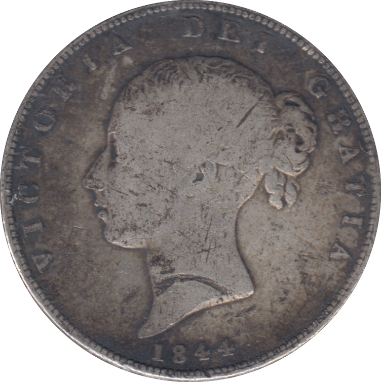 1844 HALFCROWN ( FINE )