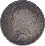 1844 HALFCROWN ( FINE )