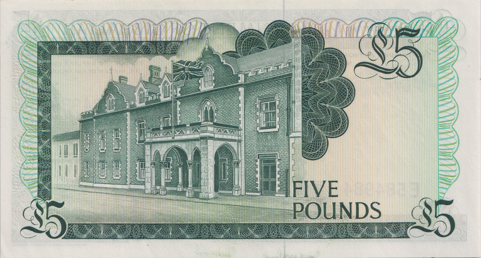 1975 FIVE POUNDS GIBRALTAR BANKNOTE REF-1808