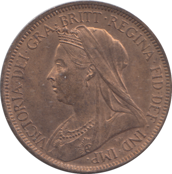 1901 HALF PENNY ( AUNC )