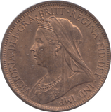 1901 HALF PENNY ( AUNC )
