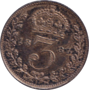 1887 THREEPENCE ( EF )