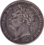 1824 SIXPENCE ( VF )