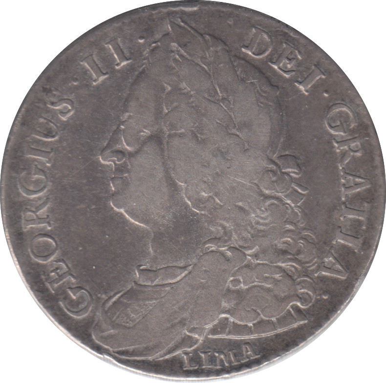 1745 HALFCROWN ( VF )