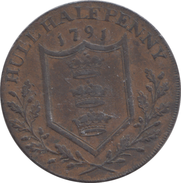 1791 HULL HALFPENNY TOKEN