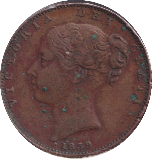1839 FARTHING ( VF )