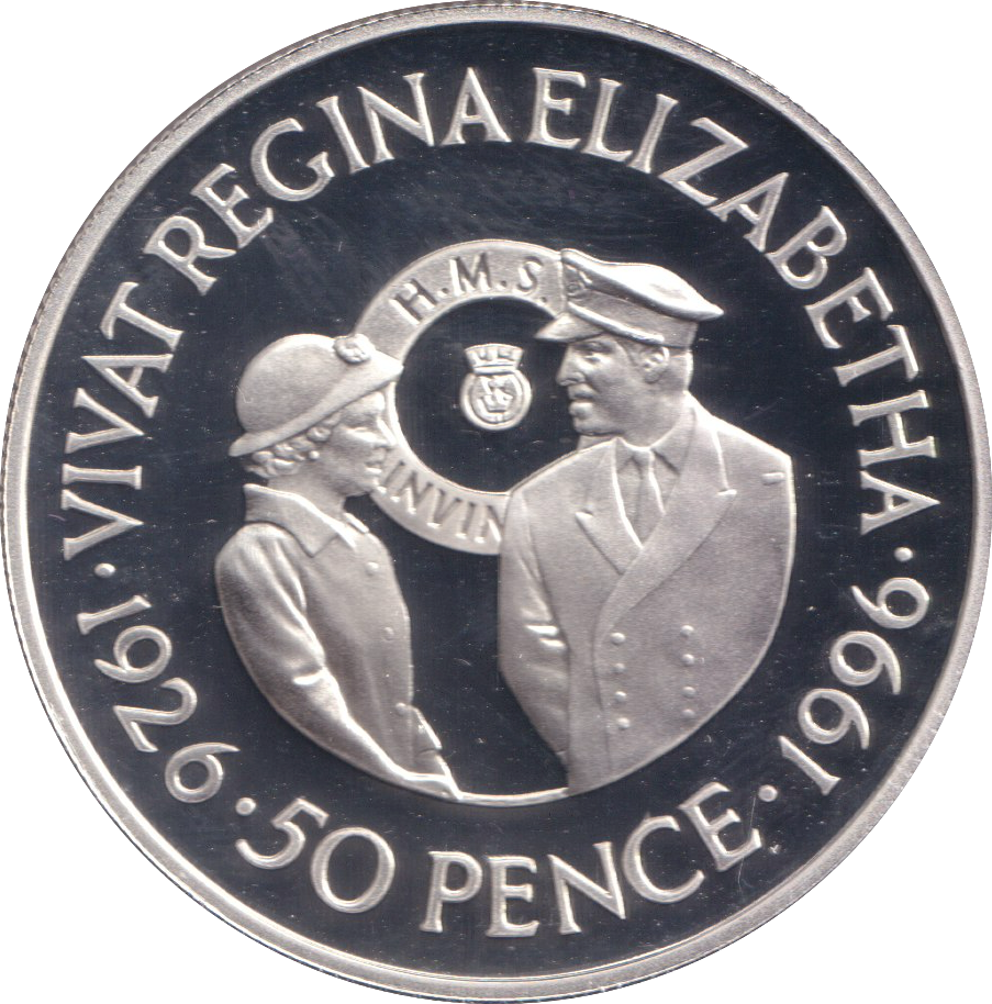 1996 SILVER PROOF FIFTY PENCE  FALKLAND ISLANDS