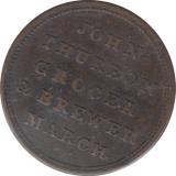 1827 MARSH FARTHING TOKEN