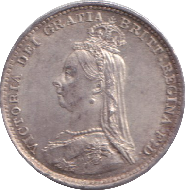 1887 THREEPENCE ( GVF )