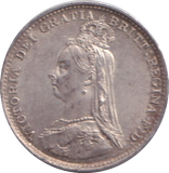 1887 THREEPENCE ( GVF )