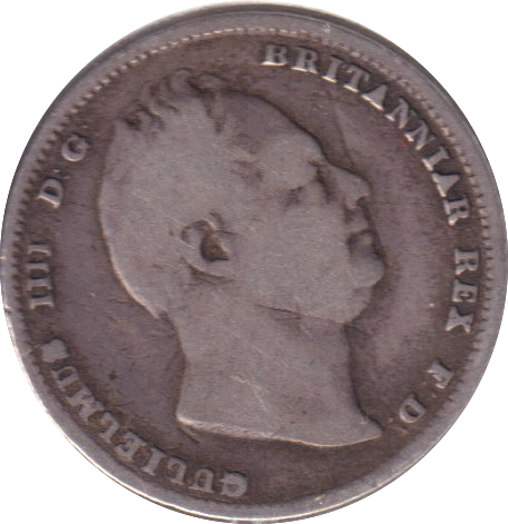1834 SIXPENCE ( FINE )