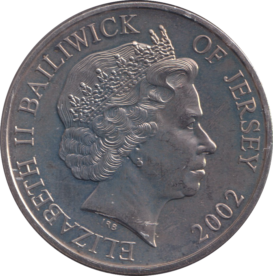 2002 THE GOLDEN JUBILEE FIVE POUND BAILIWICK OF JERSEY