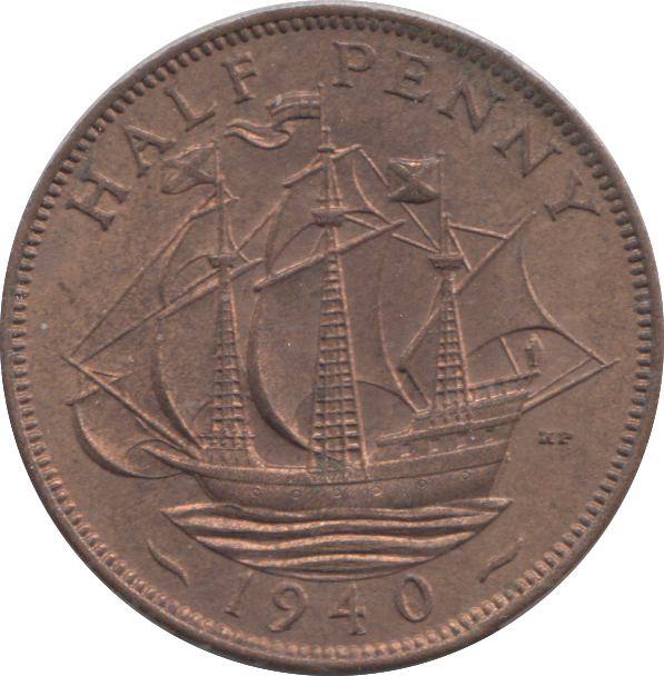 1940 HALF PENNY ( UNC )