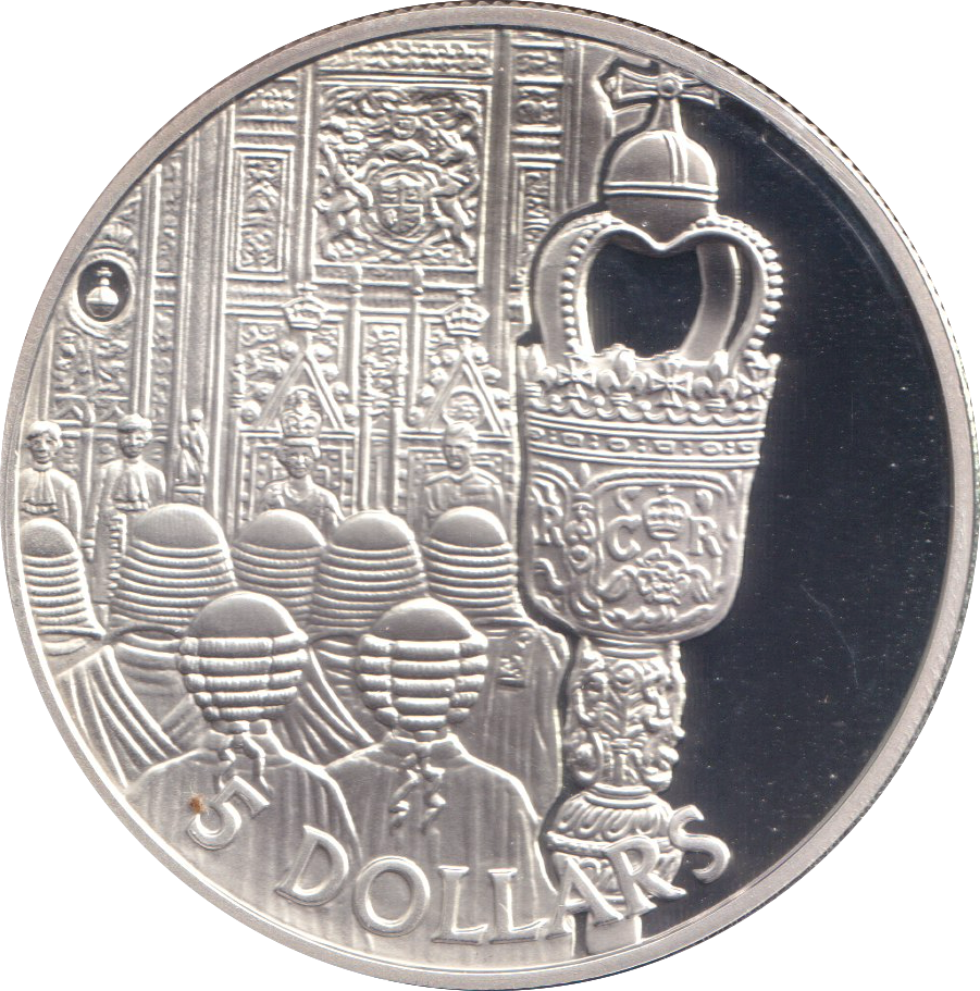 2002 SILVER PROOF FIVE DOLLAR SOLOMON ISLANDS