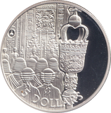 2002 SILVER PROOF FIVE DOLLAR SOLOMON ISLANDS