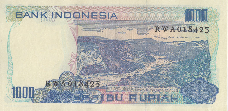 1980 INDONESIA 1000 RUPIAH BANKNOTE REF-1658