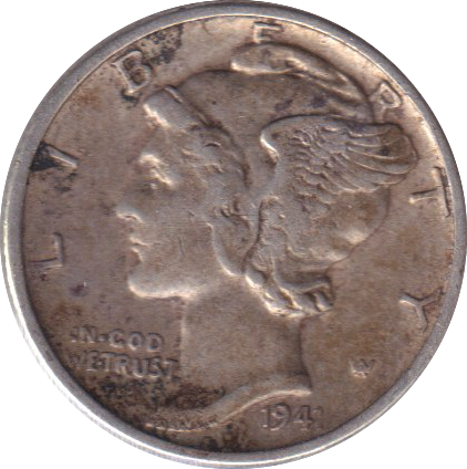 1941 SILVER DIME USA