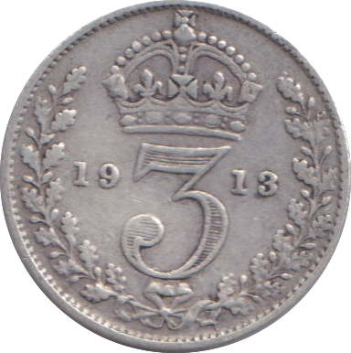 1913 THREEPENCE ( GF )