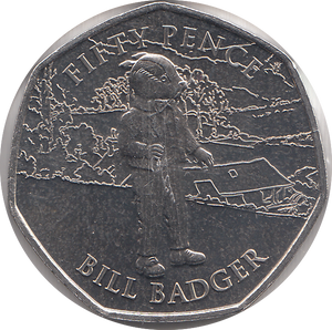 2020 50 PENCE BILL BADGER ( BU )