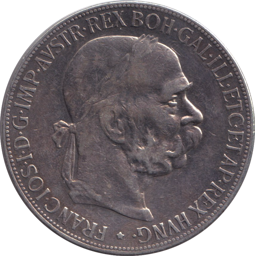 1900 SILVER 5 CORONA AUSTRIA