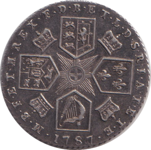 1787 SIXPENCE ( GVF )