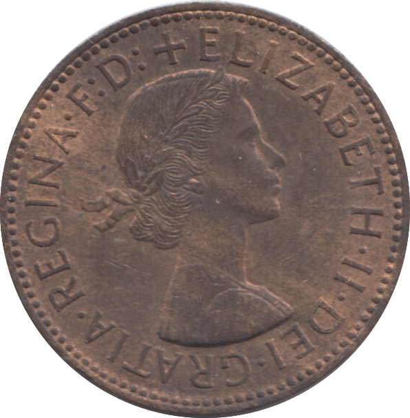 1957 HALF PENNY ( AUNC )