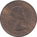 1957 HALF PENNY ( AUNC )
