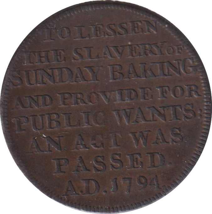1795 HALF PENNY TOKEN BAKERS